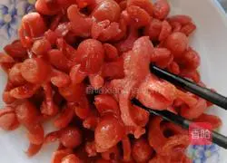 Illustration of how to make fried red sausage (in the shape of a small octopus) 6