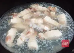 Illustration of braised pork, stewed potatoes and sauerkraut 3