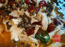 Boiled meat slices Illustration of practice 13