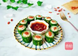 Illustration of how to make cucumber stuffed meat 13