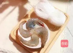 Illustration of how to make garlic vermicelli shrimp with open back 1