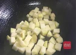 Illustration of three cups of potatoes and quail eggs 8