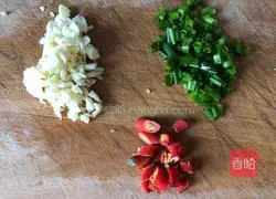 Bacon Illustration of how to make steamed tofu 1