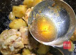 Illustration of how to make braised chicken nuggets with soy sauce potatoes 9