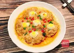 (Steamed vegetables) Illustration of how to steam quail eggs with minced meat 14
