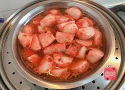 Illustration of how to make rose bean curd and taro chicken 12