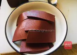 Illustration of how to make fried duck blood with green pepper 1