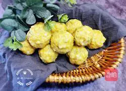 Illustration of how to make white radish, cornmeal and meat dumplings 14