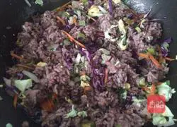 Illustration of how to make five-color fried rice 6