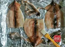 Illustration of how to make grilled squid with soy sauce 2