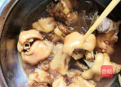 Illustration of home-style stewed pig trotters 11