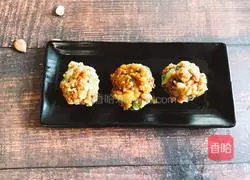 Illustration of how to make steamed rape meatballs 7