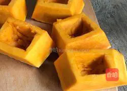 Healthy dessert ~ Illustration of how to make stuffed pumpkin 3