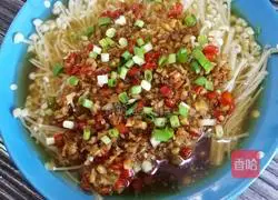 #Hebei cuisine#Garlic enoki mushroom recipe illustration 14