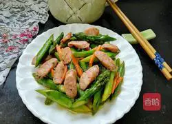 Sausage Stir-fried Asparagus recipe illustration 8
