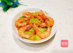 Fried luffa Illustration of how to make Penaeus vannamei 1