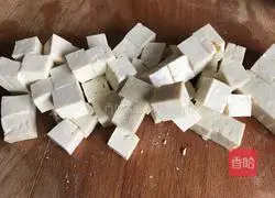 Illustration of how to make steamed tofu 1