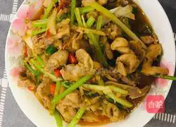 Illustration of how to make fried rabbit meat with ginger 6