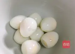 Illustration of three cups of potatoes and quail eggs 3