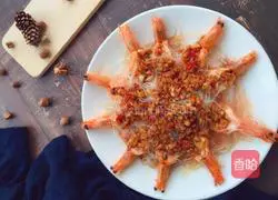 Illustration of how to make finger-licking garlic vermicelli with open-back shrimp 14