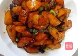 Potatoes roasted with bacon Illustration of how to do it 4