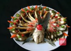 Illustration of how to make peacock spread Wuchang fish 6