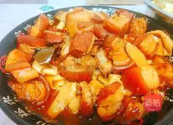 Illustration of home braised pork recipe 17