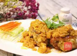 Illustration of how to make shredded coconut chicken legs 16