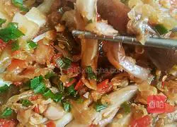 Illustration of how to make winter vegetables, shrimp skin and steamed eggplant 9