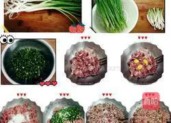 Illustration of how to make scallion and pork dumplings 16