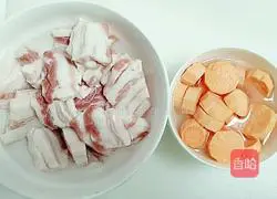 Illustration of how to make steamed pork with rice flour 2