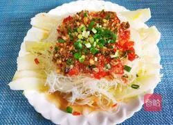 Illustration of how to make garlic vermicelli and baby cabbage 11