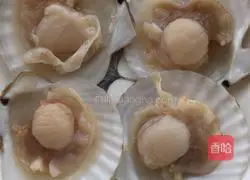 Illustration of steamed scallops with garlic vermicelli 3