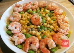 Illustration of how to make Doudou Shrimp (fried shrimps with corn and green beans) 6