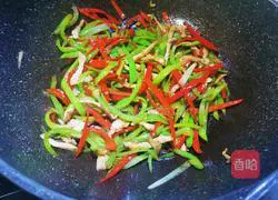 Illustration of how to make Tamagoyaki bento with green pepper and pork shreds 6