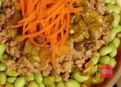 Illustration of how to make steamed edamame with minced meat 10
