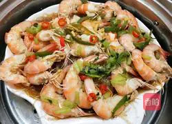 Illustration of how to make vermicelli enoki mushrooms and steamed prawns 14