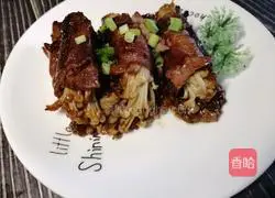 #Hebei#Enoki mushroom bacon roll recipe illustration 13