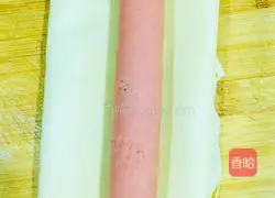 Illustration of how to make bean curd ham rolls 3