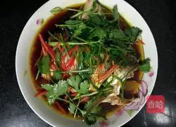 Illustration of how to make steamed grass carp 4