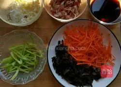 Illustration of home-style fish-flavored shredded pork 1