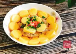 Illustration of how to make tamagoyaki steamed pork 1