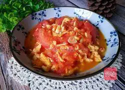 Illustration of how to make fried eggs with tomatoes 1