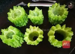 # Steamed Vegetables# Golden Corn Bitter Melon Stuffed Recipe Illustration 3