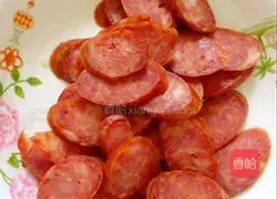 Green pepper Illustration of how to make fried sausage 1