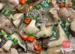 Illustration of how to make mushroom stewed chicken 13