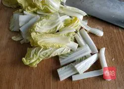 Illustration of how to make stewed dried tofu with baby cabbage and pork belly 4