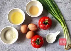 Illustration of how to make scrambled eggs with tomatoes 1