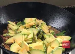 Pork belly and stir-fried pumpkin Illustration of practice 12