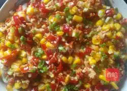 Corn Illustration of how to make chopped pepper fish fillets 5